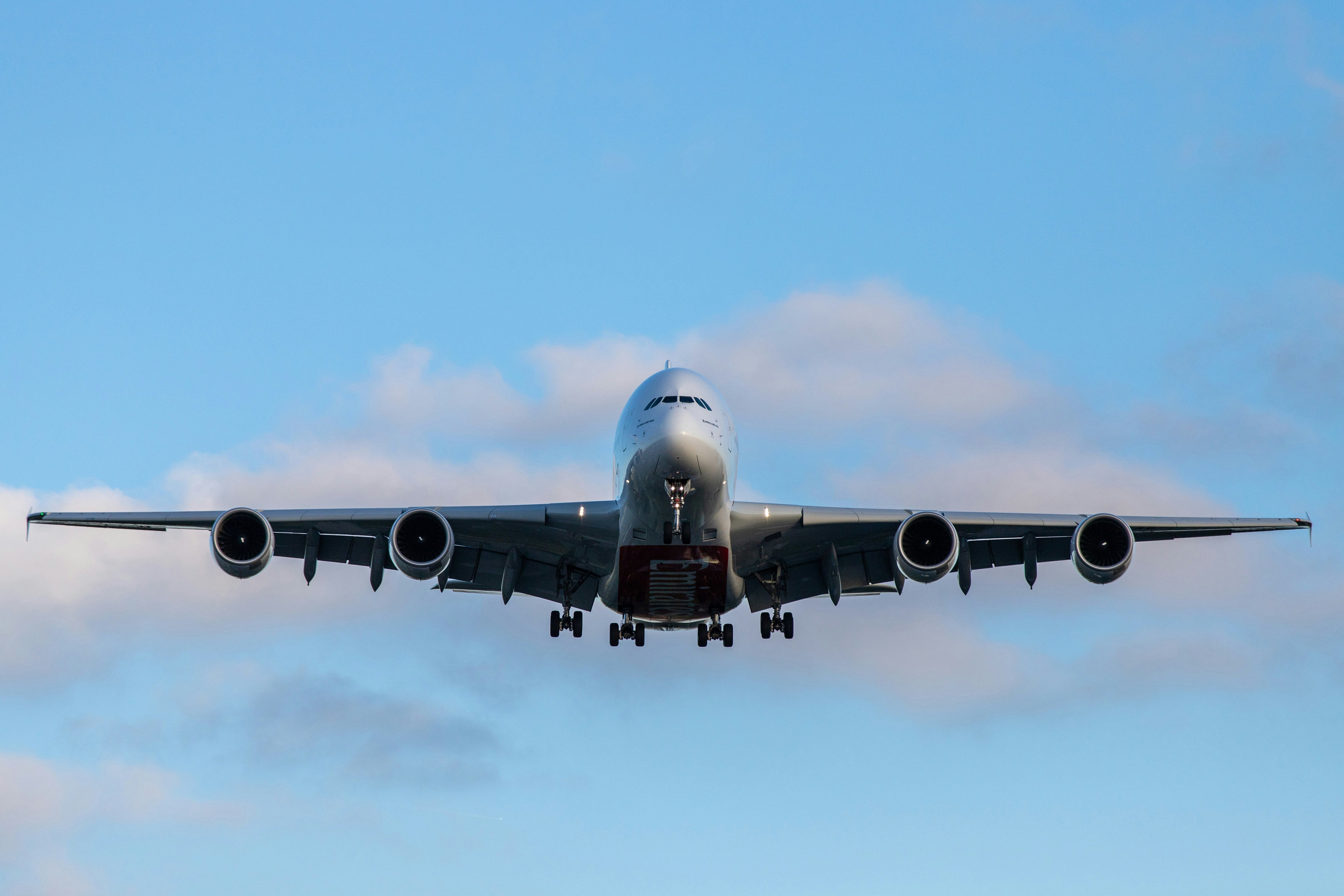 Airbus A380 on approach